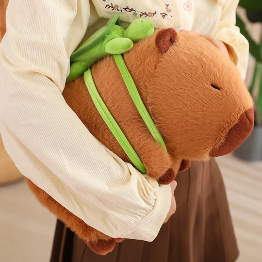 Capybara With Tortoise Backpack